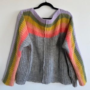 FREE PEOPLE SEE THE RAINBOW SWEATER